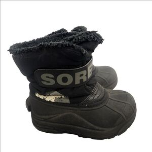 Sorel Snow Commander Boots Black Toddler Size 10